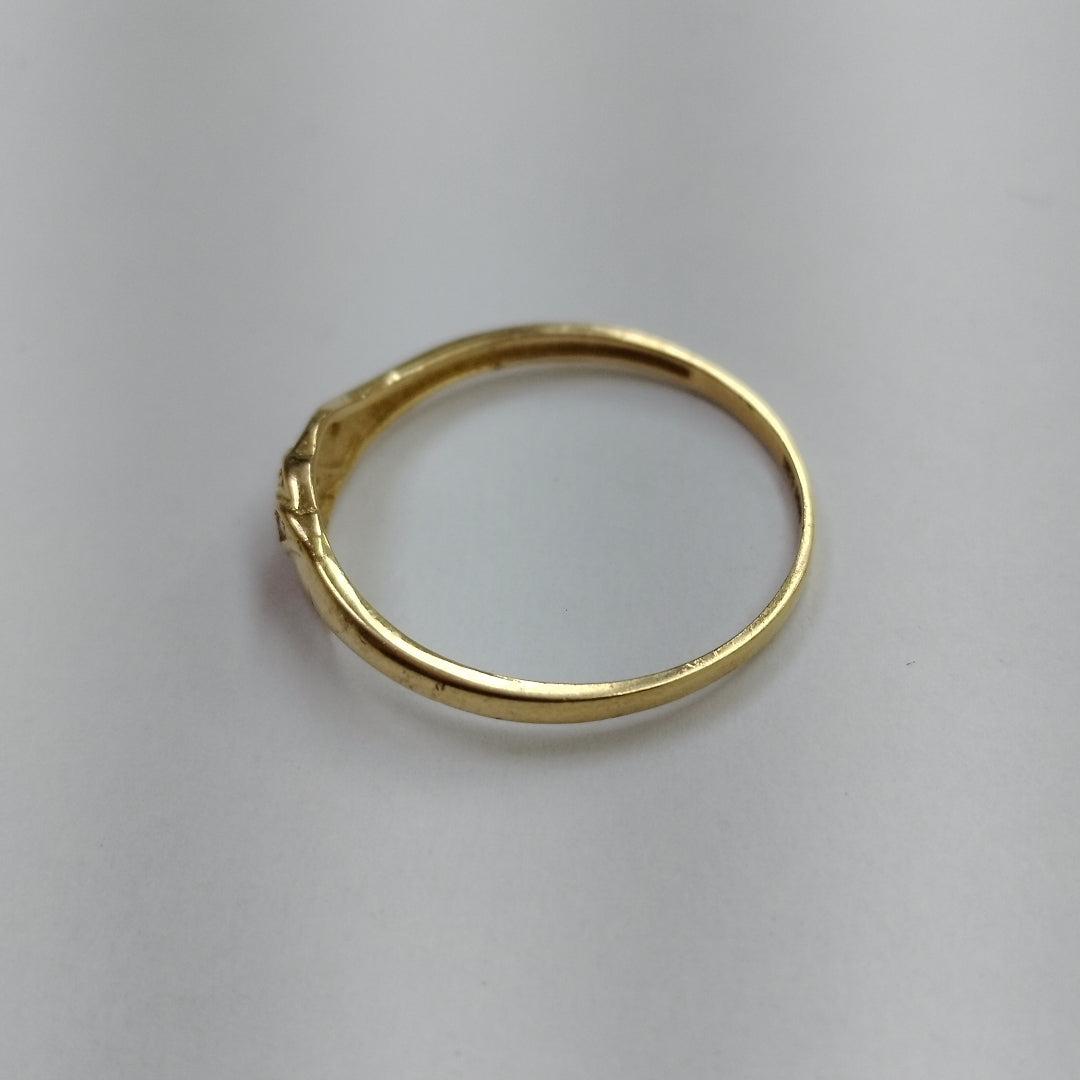 ANILLO ANILLITO C CIRCONIAS 14K 8.5 TALLA 1.2 GR (NUEVO)
