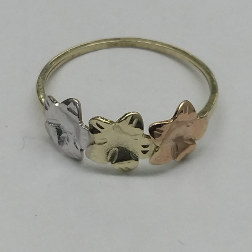 ANILLOS ANILLITO FIG FLORES 10K TALLA 9 1.3 GR (NUEVO)