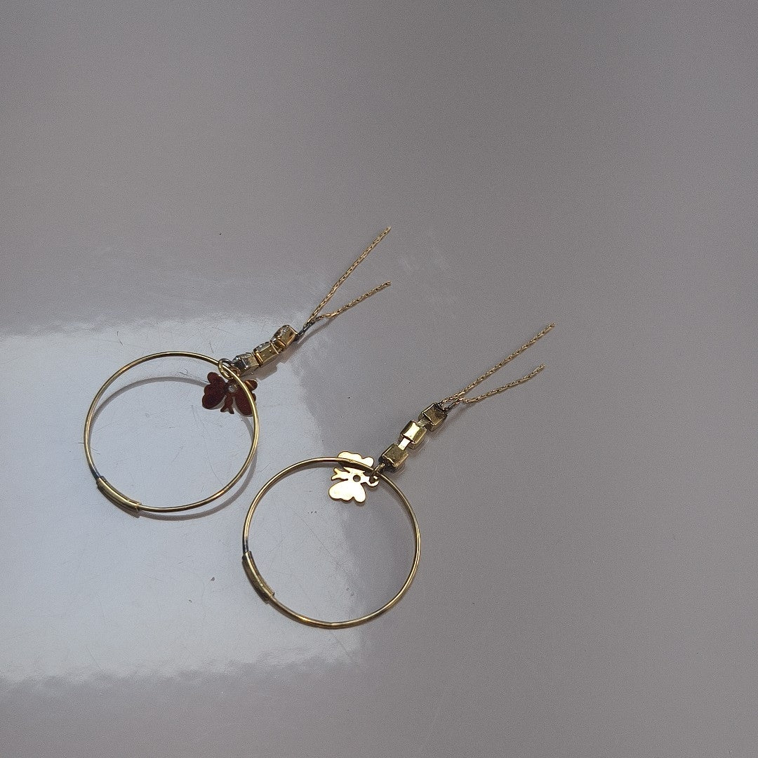 ARRACADAS PAR ORO 14 K 2.2 GRMS (SEMINUEVO)