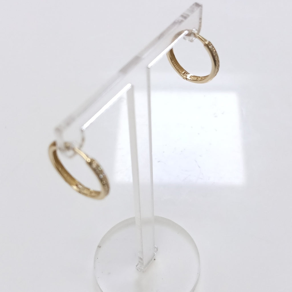 ARETES HUGGIES C CIRCONIA 14K 1.7 GR (NUEVO)