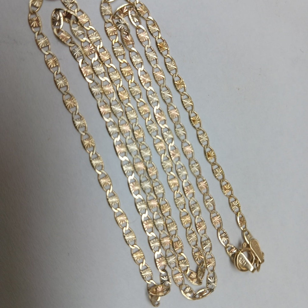 CADENAS TEJIDO GUCHI ORO 10K 55 CM 2.9 GR (NUEVO)