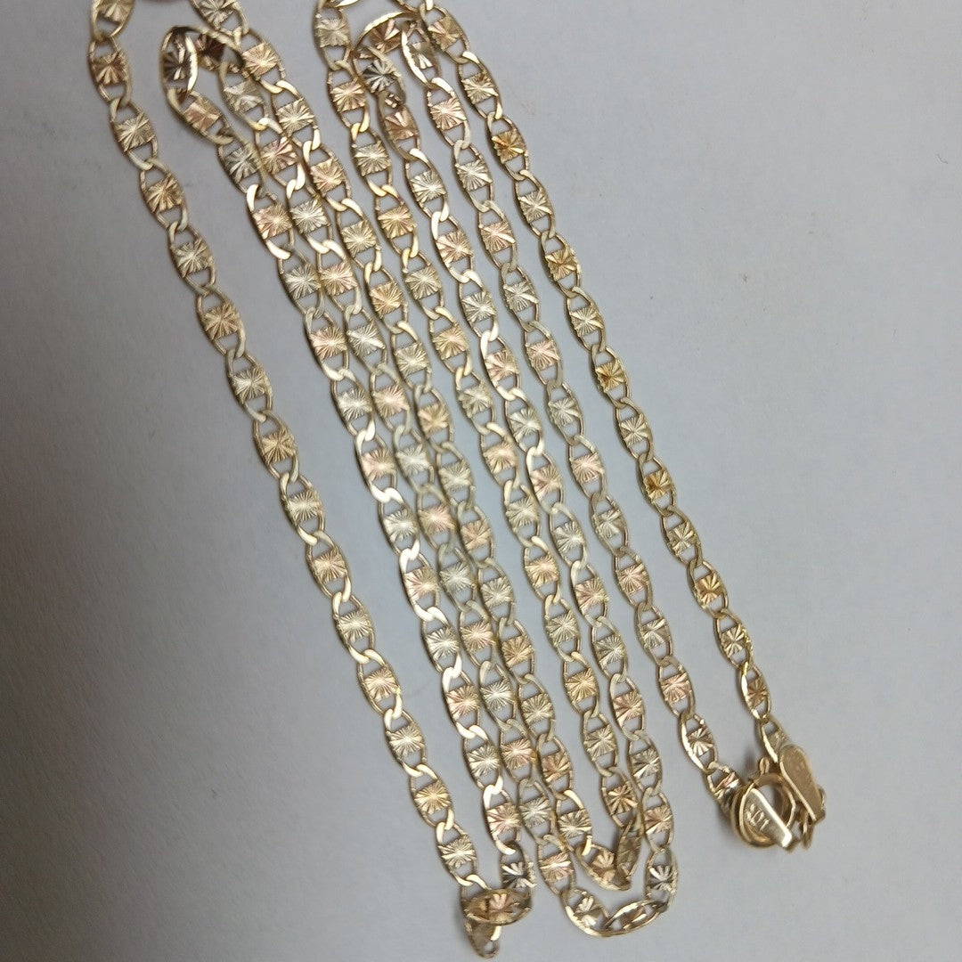 CADENAS TEJIDO GUCHI ORO 10K 55 CM 2.9 GR (NUEVO)