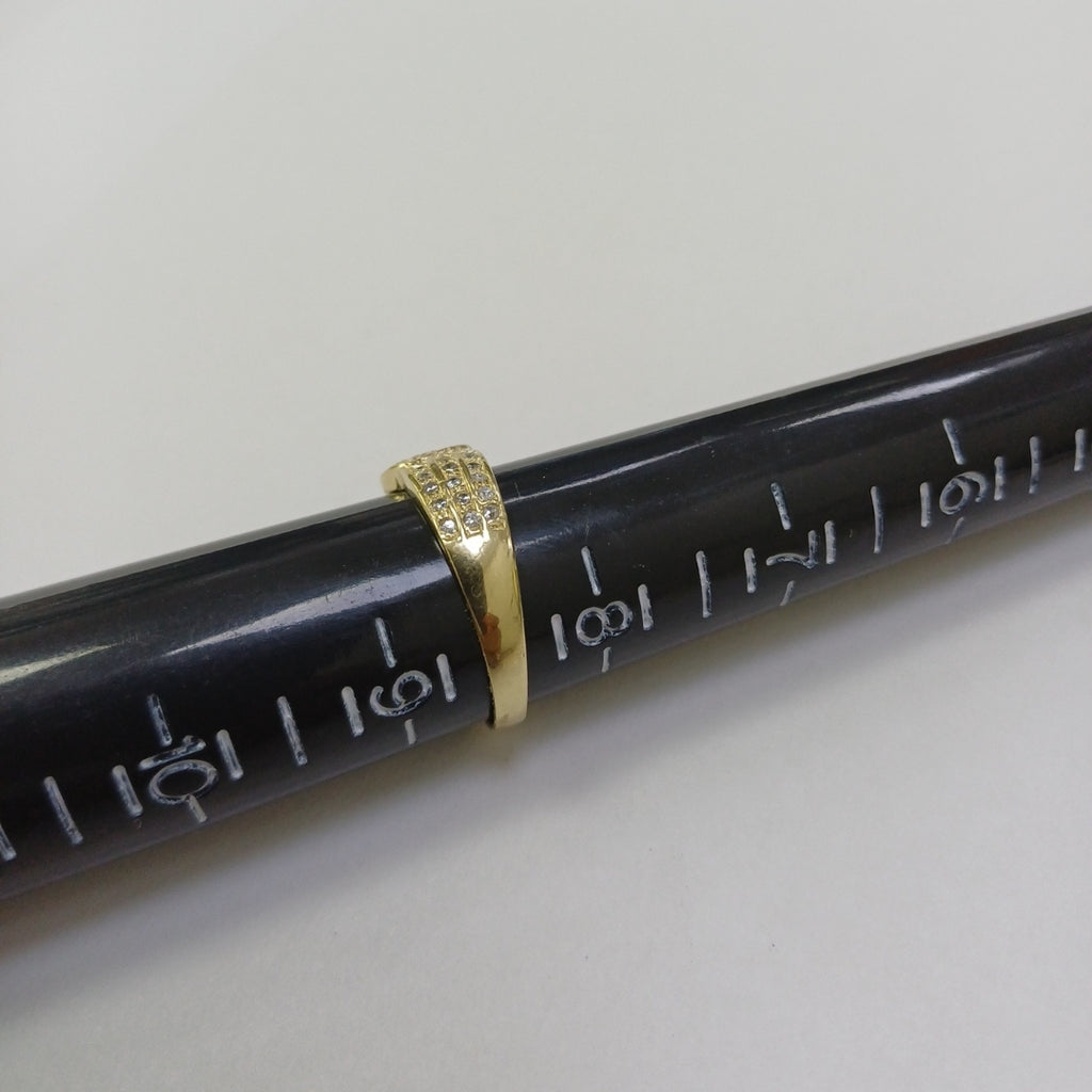 ANILLOS C CIRCONIAS 14K TALLA 9 3 GR (NUEVO)
