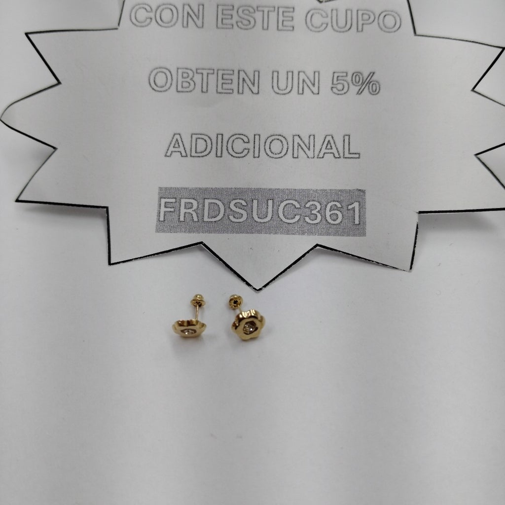 BROQUELES BROQUEL FIG FLOR C CIRCONIA 14K 0.2581 GR (NUEVO)