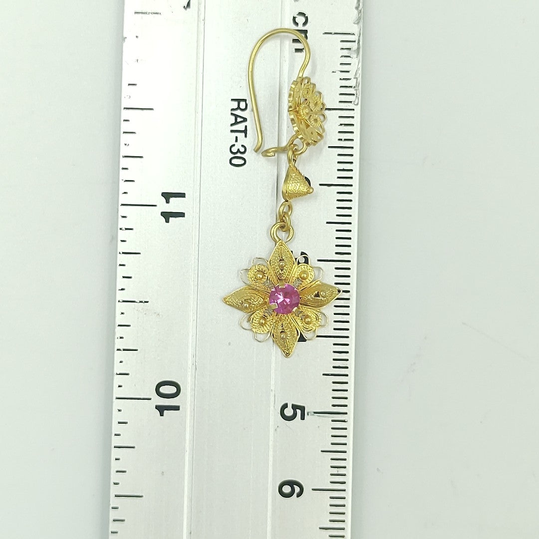 ARETES PAR ORO 14 K 3,10 GRMS (SEMINUEVO)