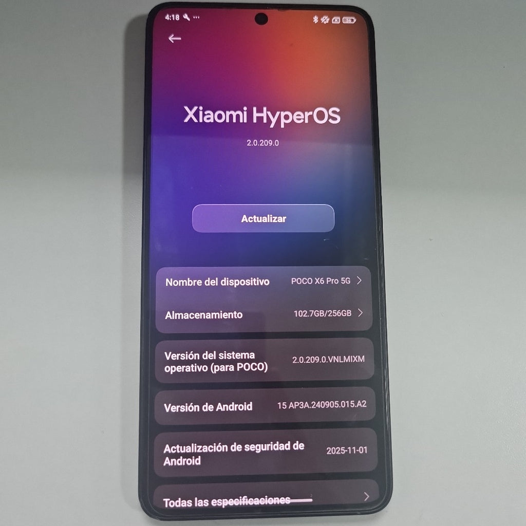 CELULAR XIAOMI POCO X6 PRO 2311DRK48G (2024) 256 GB 8 GB RAM (SEMINUEVO)