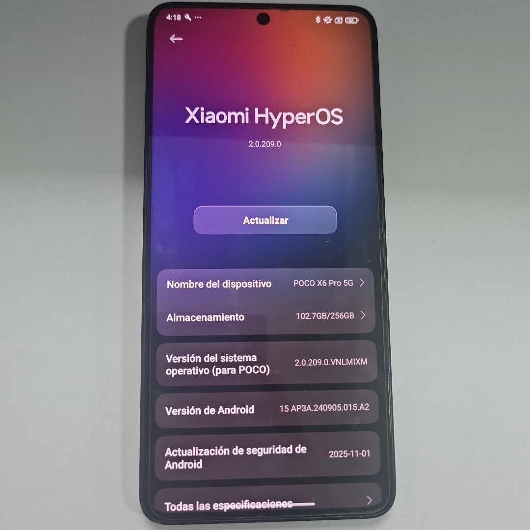 CELULAR XIAOMI POCO X6 PRO 2311DRK48G (2024) 256 GB 8 GB RAM (SEMINUEVO)