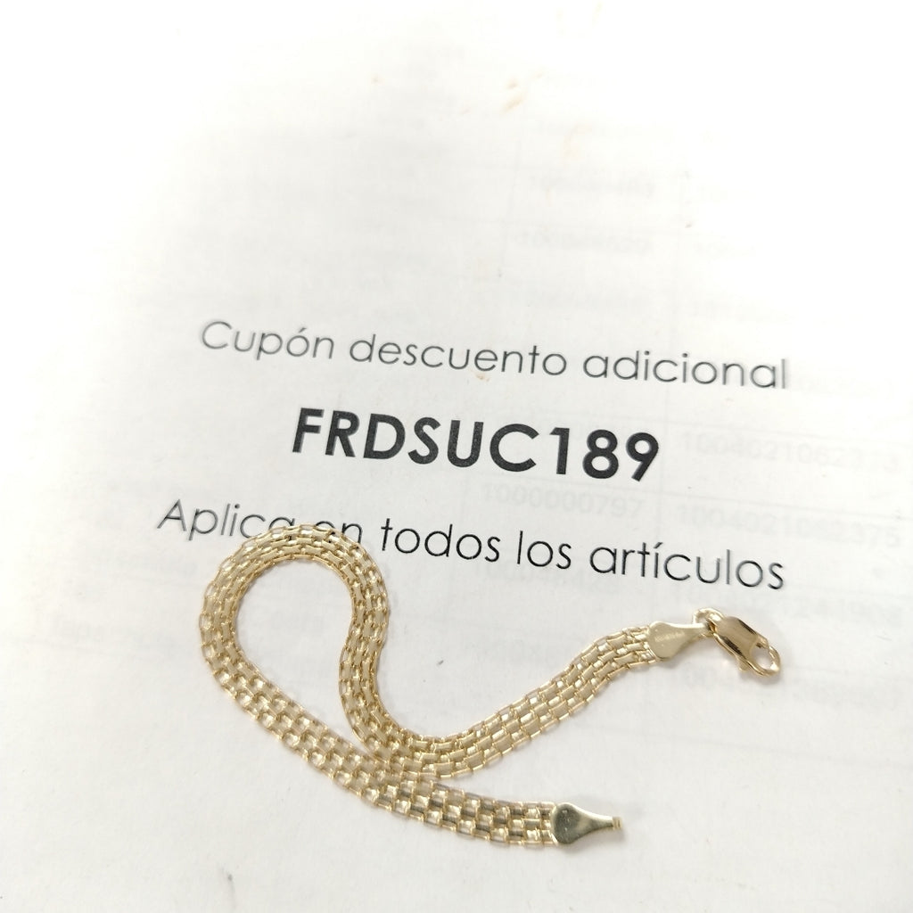 PULSERA ESPECIAL 10K 18 CM 3.9 GR (NUEVO)