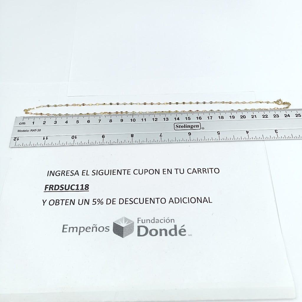 CADENA ORO 10 K 1.1 GRMS (SEMINUEVO)