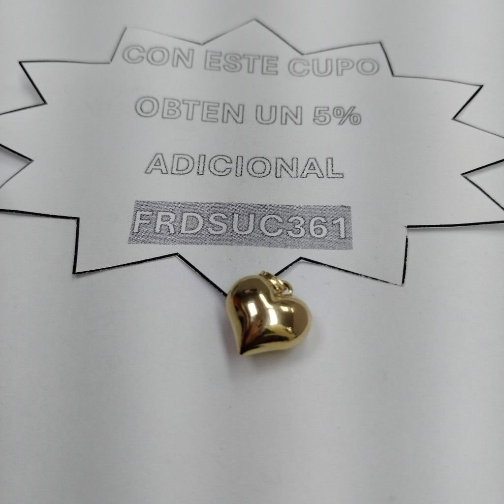 DIJE TEJIDO CORAZON LISO 14K 1.2 GR (NUEVO)