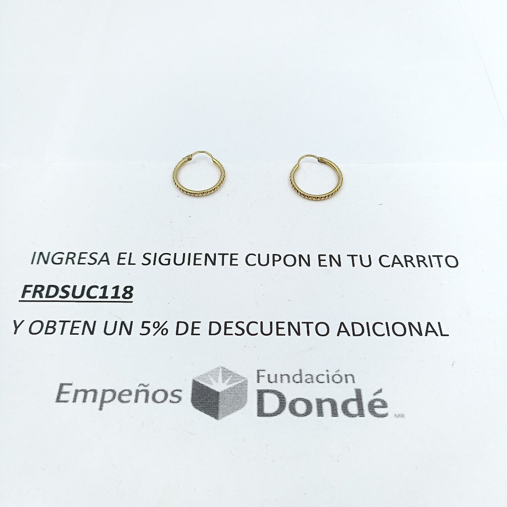 ARRACADAS PAR ORO 10 K 1.4 GRMS (SEMINUEVO)