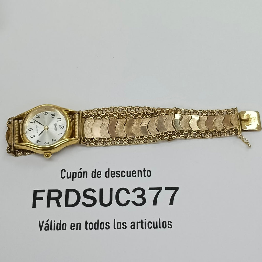 RELOJ CAJA ACERO PULSO ORO ORO 8 K 23.4 GRMS (SEMINUEVO)