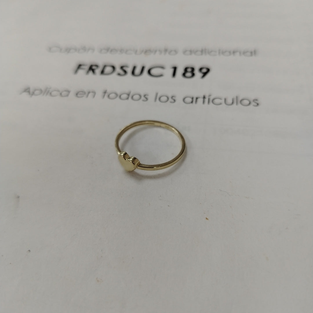 ANILLOS ANILLITO FIG CORAZON 10K TALLA 8 1.1 GR (NUEVO)