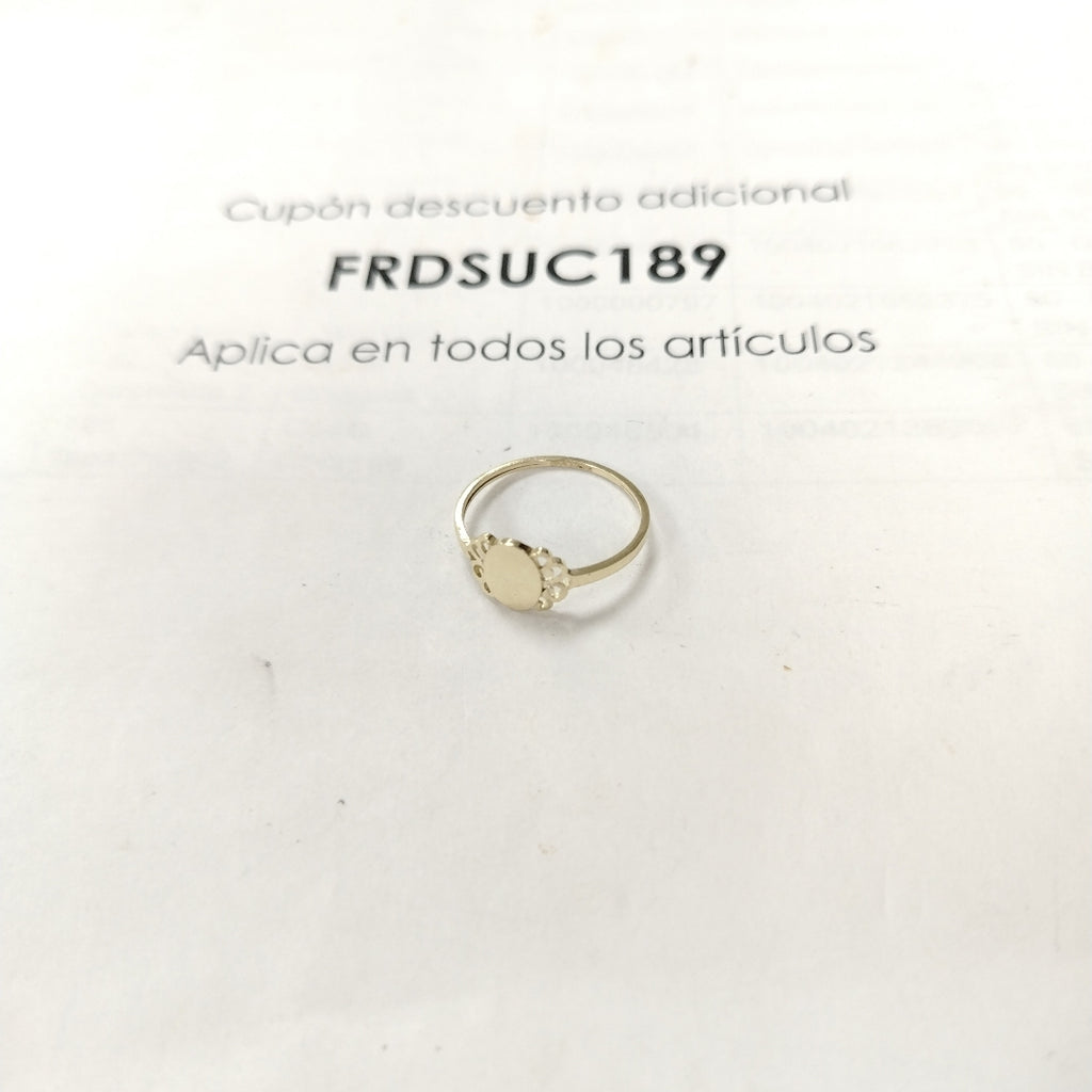 ANILLOS ANILLITO 10K TALLA 8 1 GR (NUEVO)