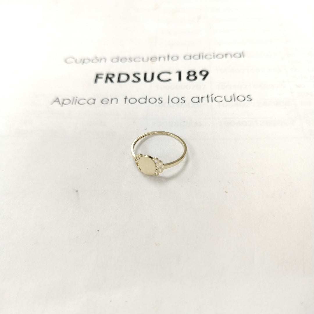 ANILLOS ANILLITO 10K TALLA 8 1 GR (NUEVO)