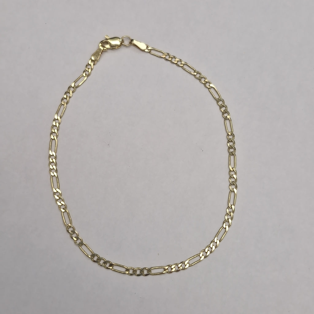 PULSERA TEJIDO 3X1 14K 21 CM 2.3 GR (NUEVO)