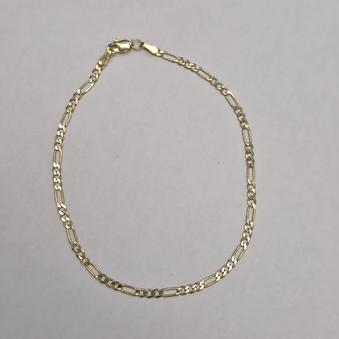 PULSERA TEJIDO 3X1 14K 21 CM 2.3 GR (NUEVO)