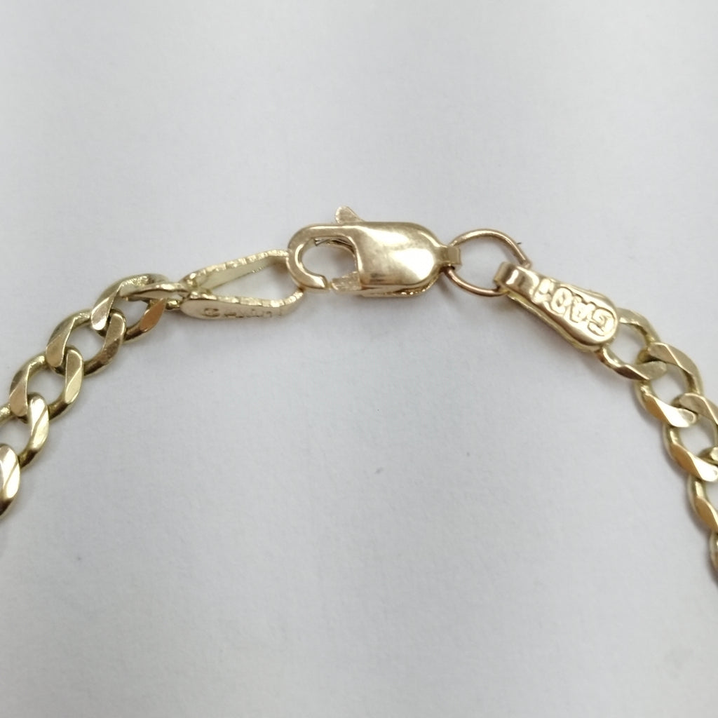 PULSERA ESCLAVA BARBADA 14K 16 CM 3.8 GR (NUEVO)