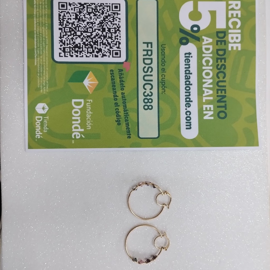 ARRACADAS PAR ORO 14 K 3.6 GRMS (SEMINUEVO)