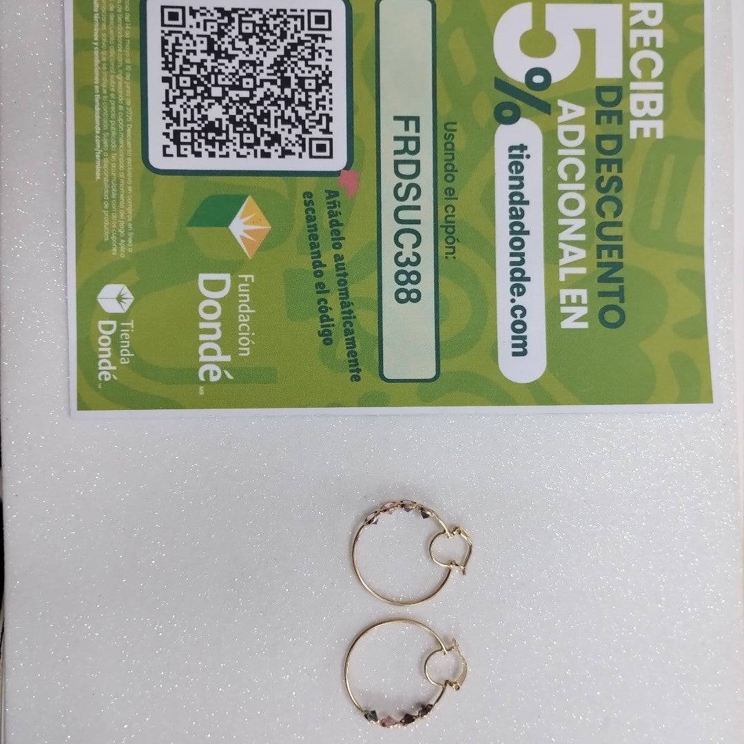 ARRACADAS PAR ORO 14 K 3.6 GRMS (SEMINUEVO)