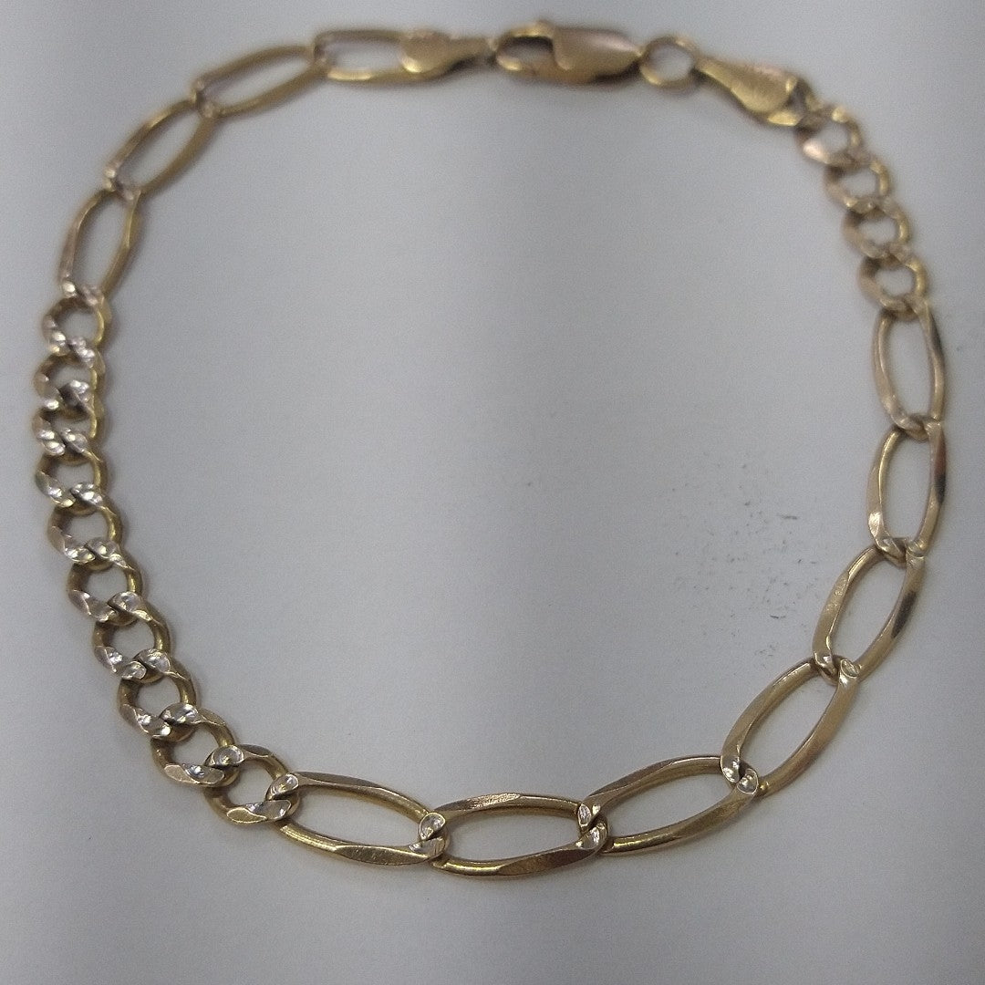 PULSERA ORO COMBINADO 14 K 5,60 GRMS (SEMINUEVO)
