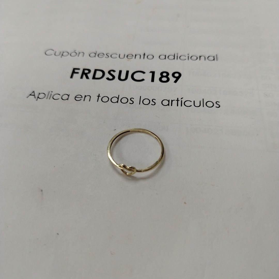 ANILLOS ANILLITO FIG CORAZON 10K TALLA 9 0.9 GR (NUEVO)