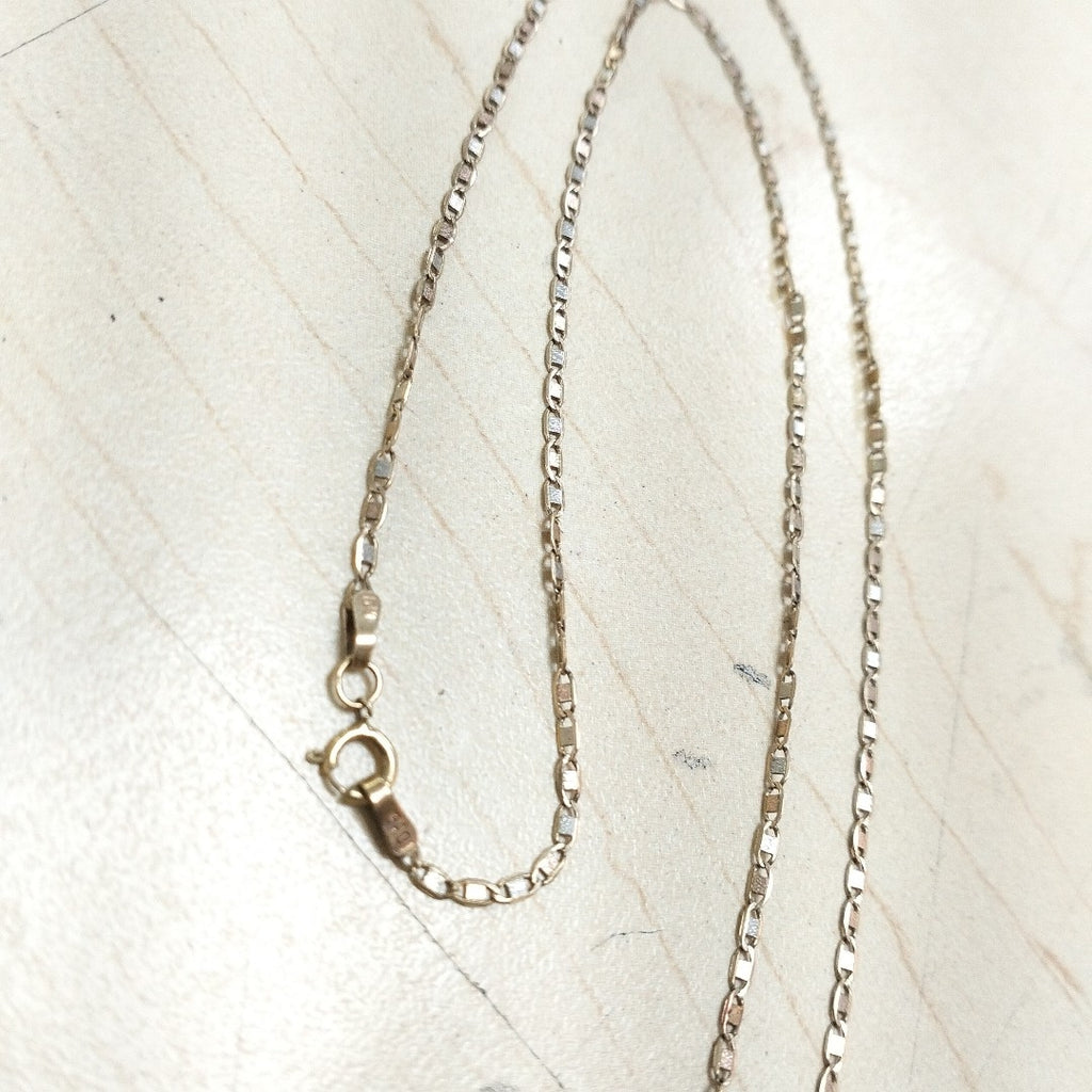 CADENA ORO COMBINADO 10 K 2.1 GRMS (SEMINUEVO)
