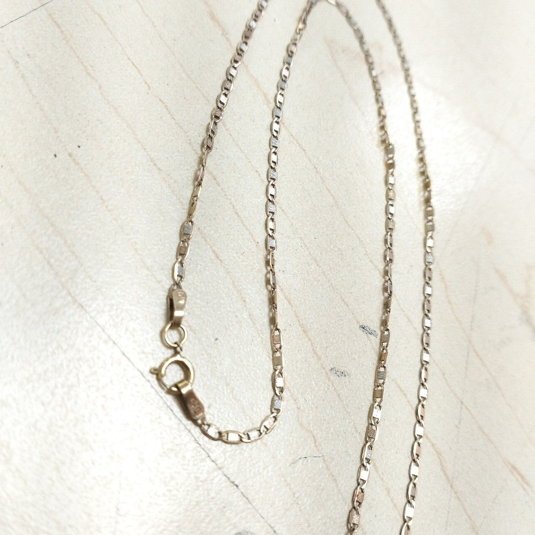 CADENA ORO COMBINADO 10 K 2.1 GRMS (SEMINUEVO)