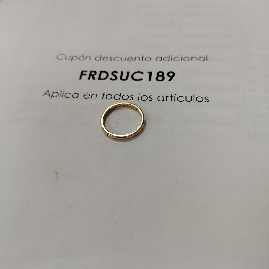 ANILLO ARGOLLA C CIRCONIAS 14K 7 TALLA 2.5 GR (NUEVO)