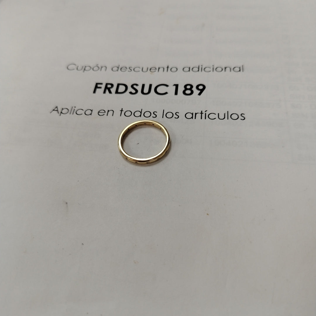 ANILLO ARGOLLA C CIRCONIAS 14K 7 TALLA 2.5 GR (NUEVO)