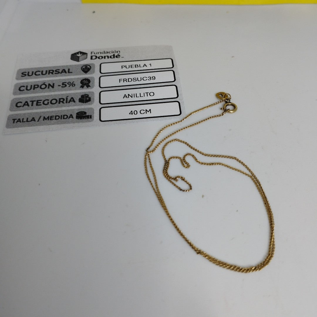 CADENA ORO 10 K 0,70 GRMS (SEMINUEVO)