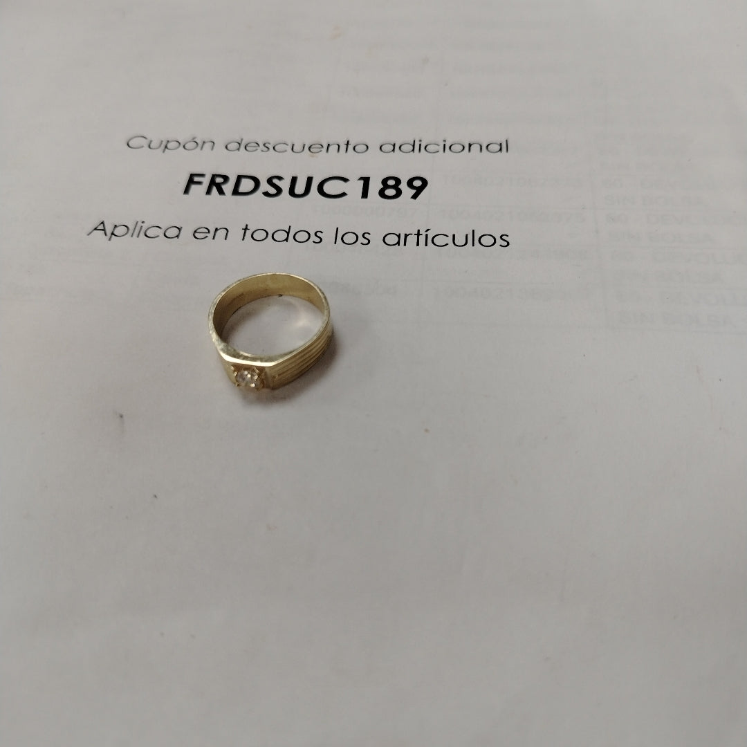 ANILLOS CON CIRCONIA 14K TALLA 9 4.1 GR (NUEVO)
