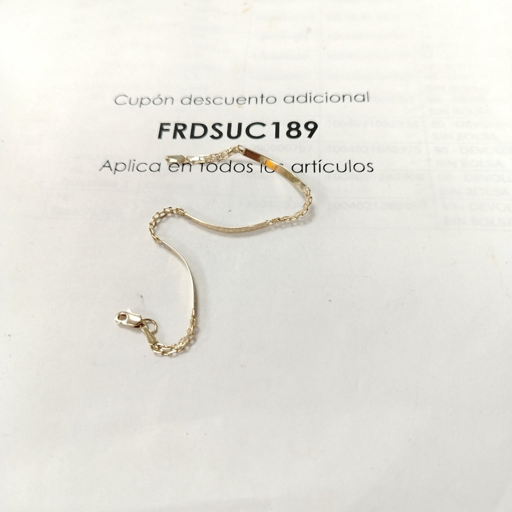 PULSERA ESPECIAL 10K 18 CM 2.5 GR (NUEVO)