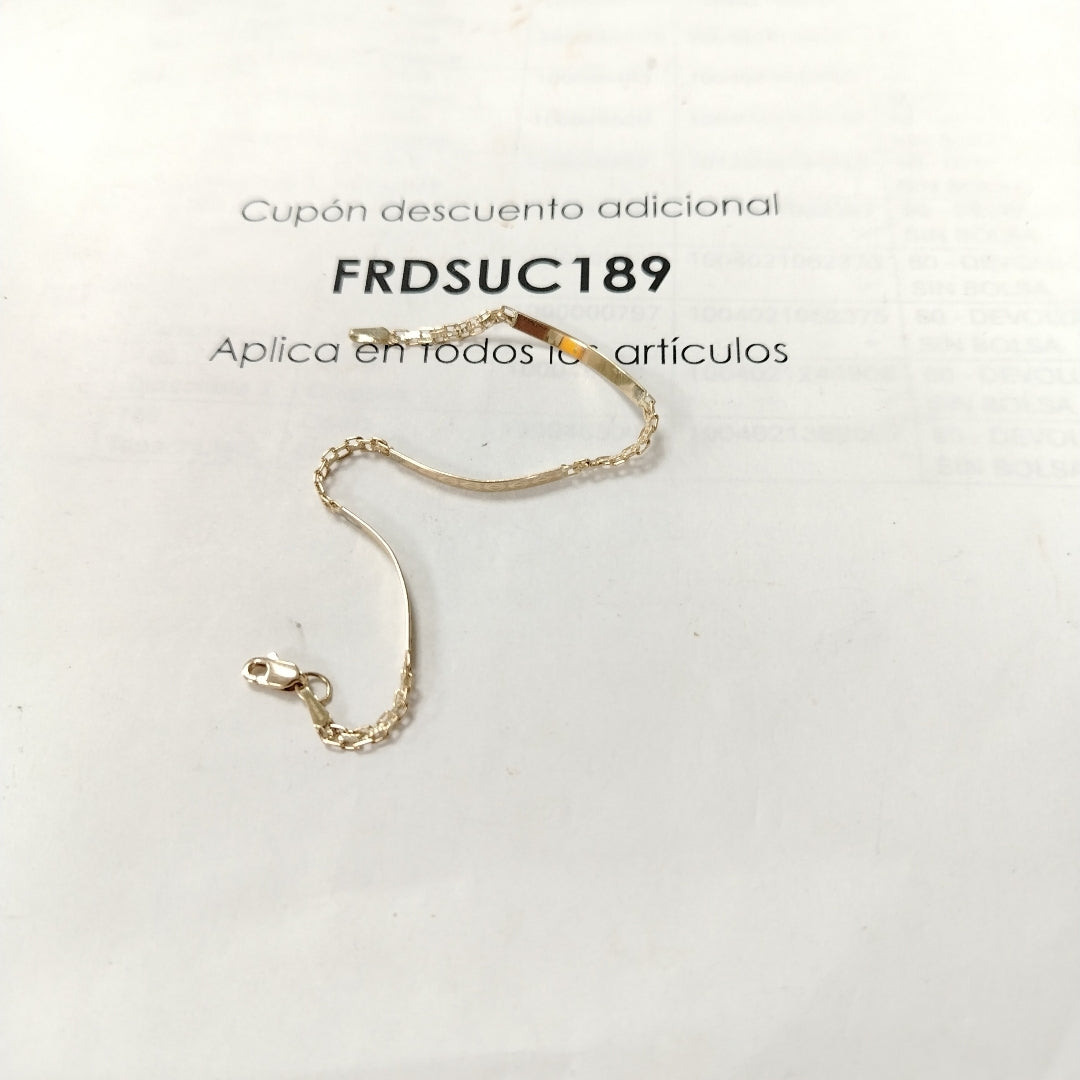 PULSERA ESPECIAL 10K 18 CM 2.5 GR (NUEVO)