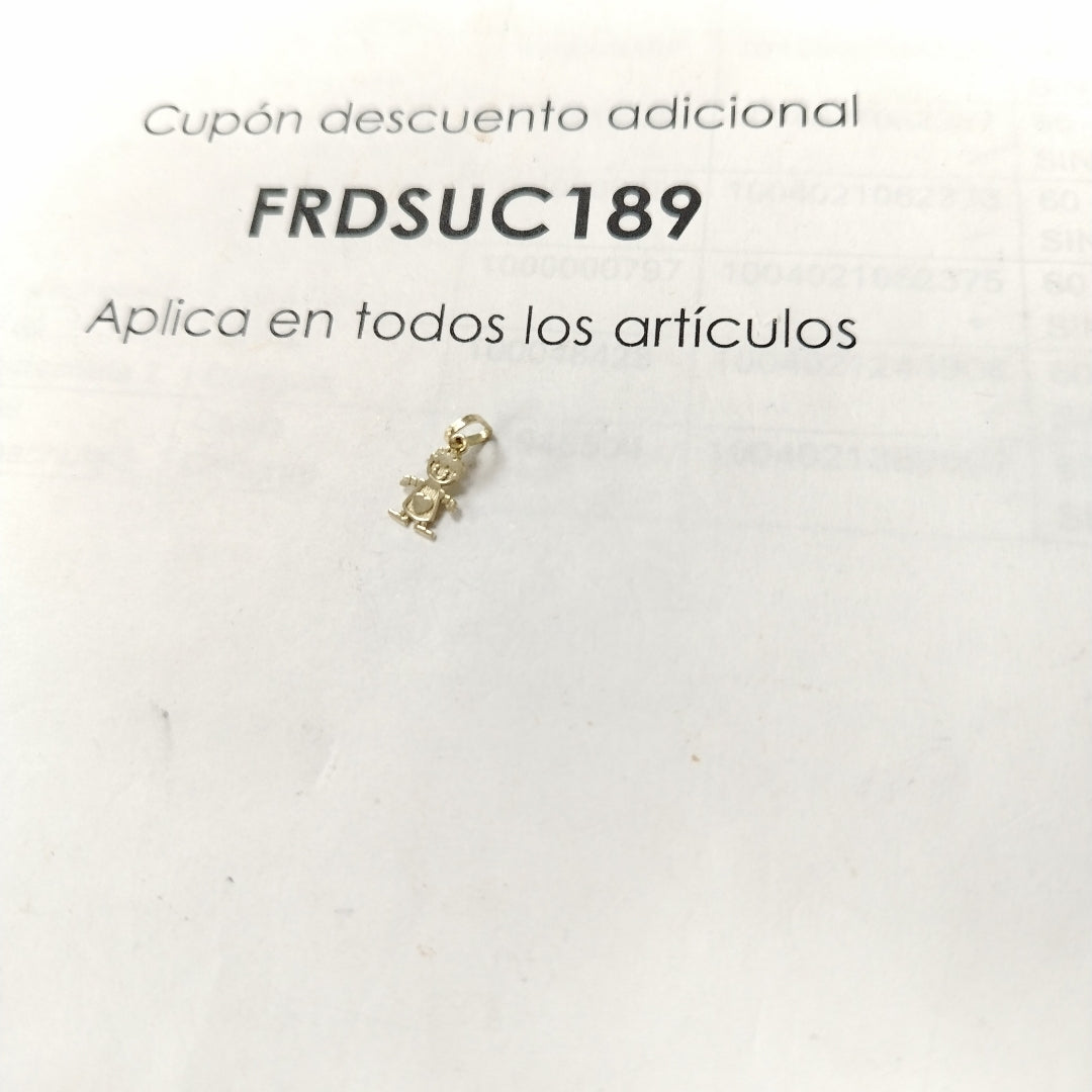 DIJE NIÑO 10K 0.3 GR (NUEVO)