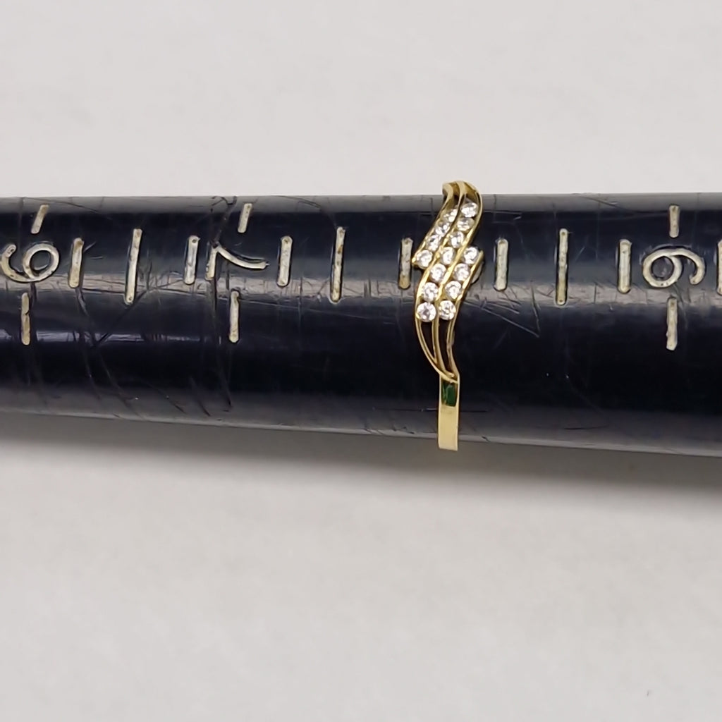 ANILLOS C CIRCONIAS 14K TALLA 8 0.8 GR (NUEVO)