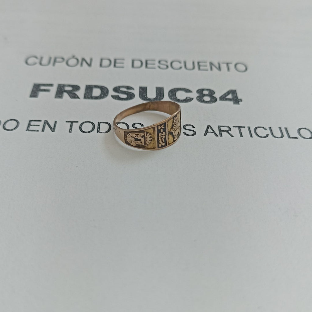 ANILLO DE GRADUACIÓN ORO 8 K 0.8 GRMS (SEMINUEVO)