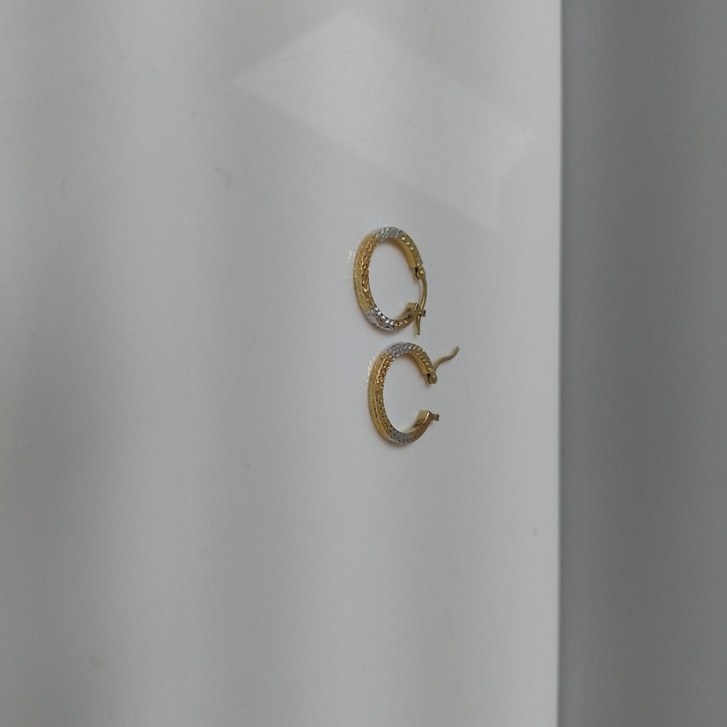 ARRACADAS PAR ORO, RODIADO 14 K 1.6 GRMS (SEMINUEVO)