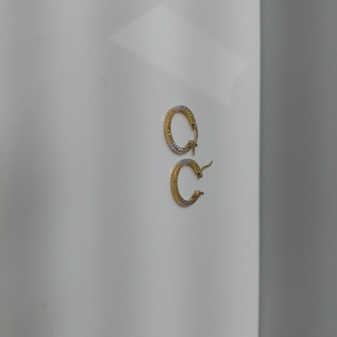 ARRACADAS PAR ORO, RODIADO 14 K 1.6 GRMS (SEMINUEVO)