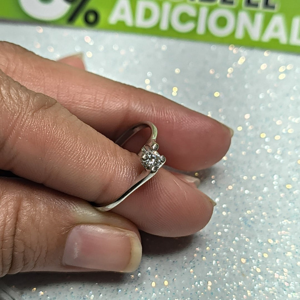 SOLITARIO ORO BLANCO 14 K 1,40 GRMS (SEMINUEVO)