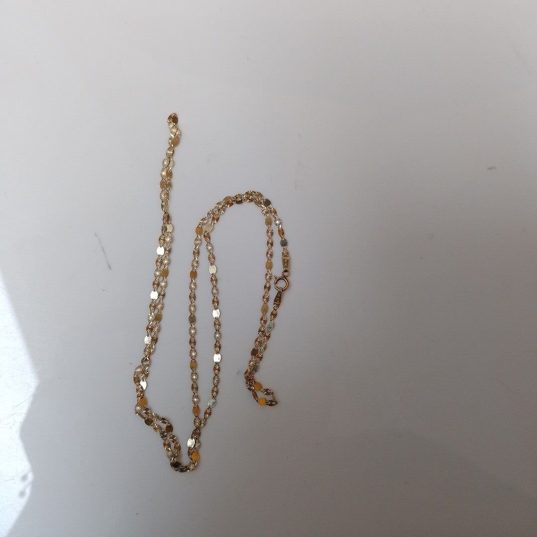 CADENA ORO, ORO COMBINADO 14 K 1.6 GRMS (SEMINUEVO)