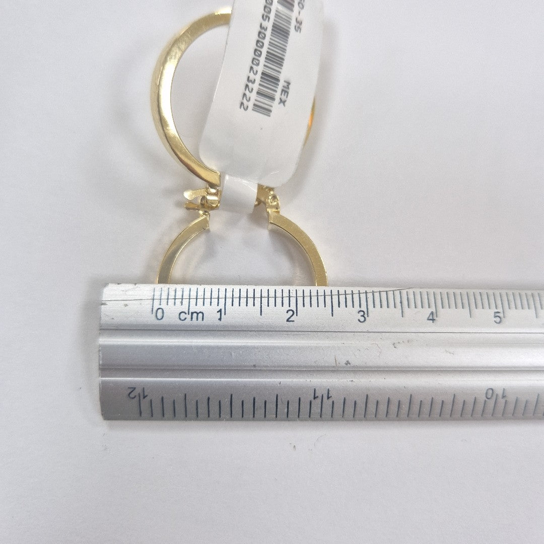 ARETES TEJIDO ARRACADAS FACETADAS 14K 3 GR (NUEVO)