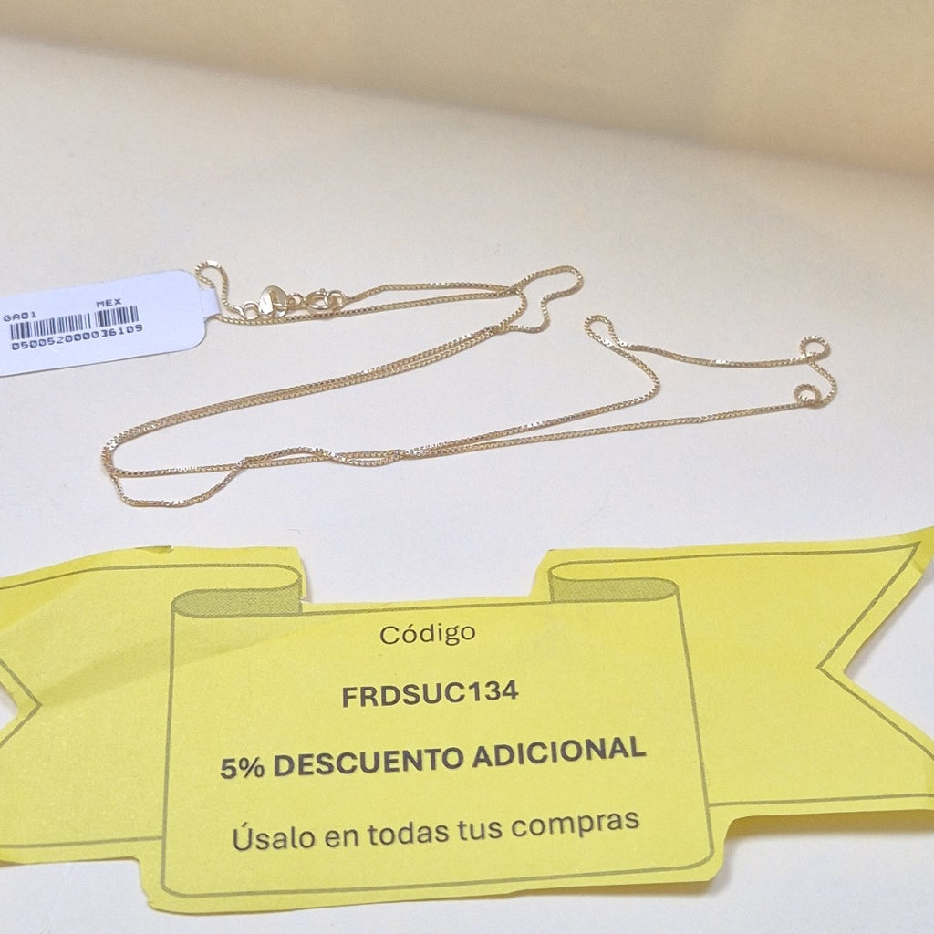 CADENA VENECIANO 14K 55 CM 1.7 GR (NUEVO)