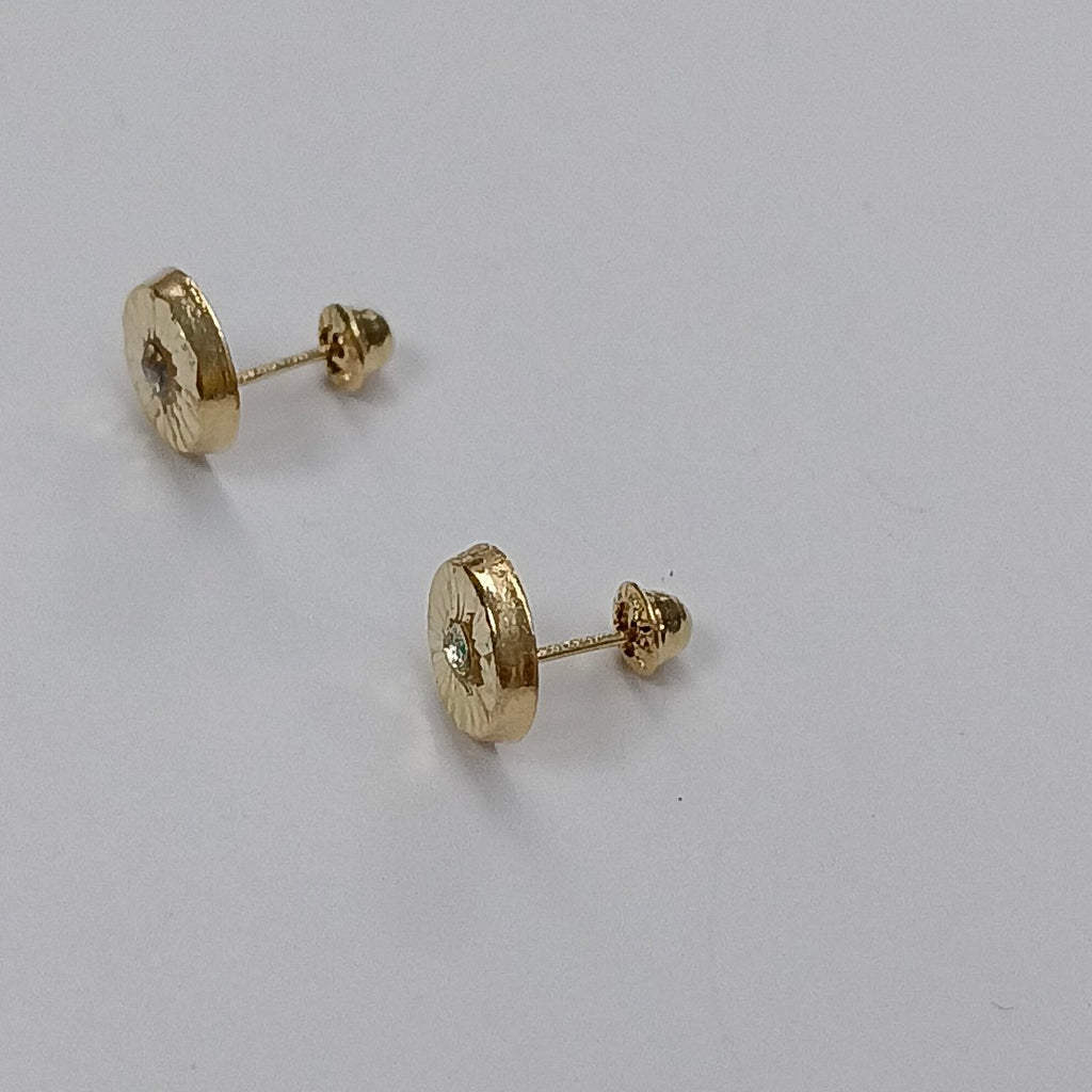 BROQUELES BROQUEL FIG BOTON C CIRCONIA 14K 0.2916 GR (NUEVO)