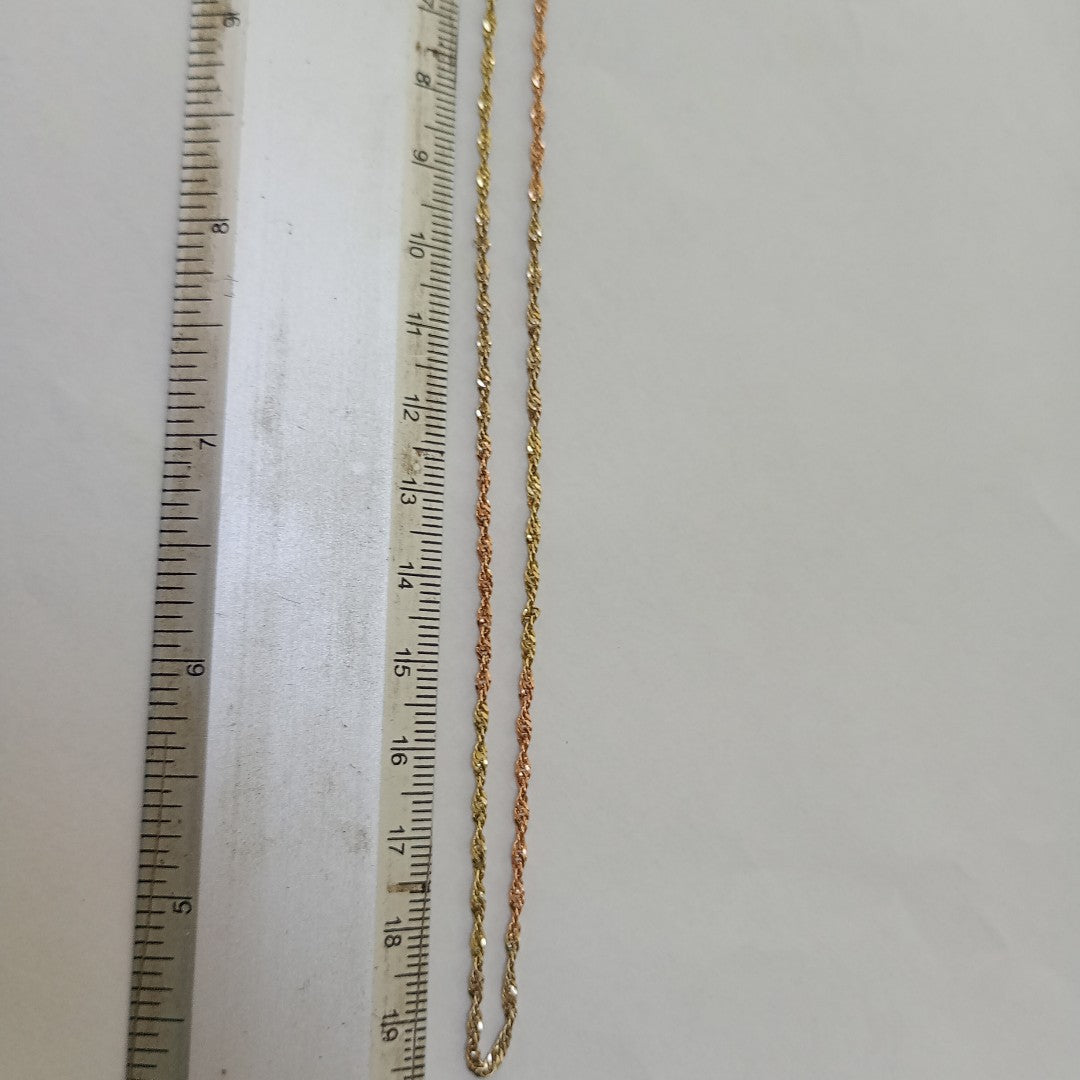 CADENA ORO COMBINADO 14 K 2,80 GRMS (SEMINUEVO)