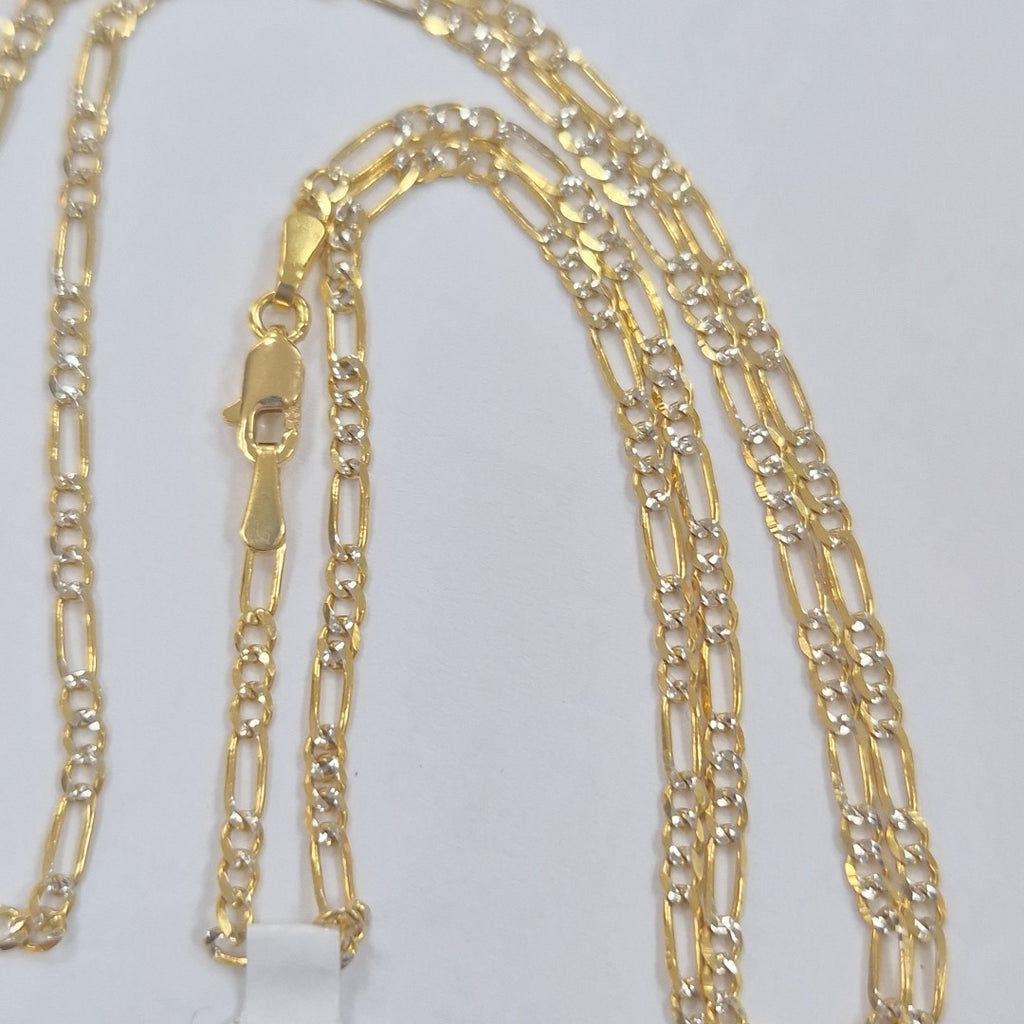 CADENA 3X1 DIAMANTADA 14K 55 CM 5 GR (NUEVO)
