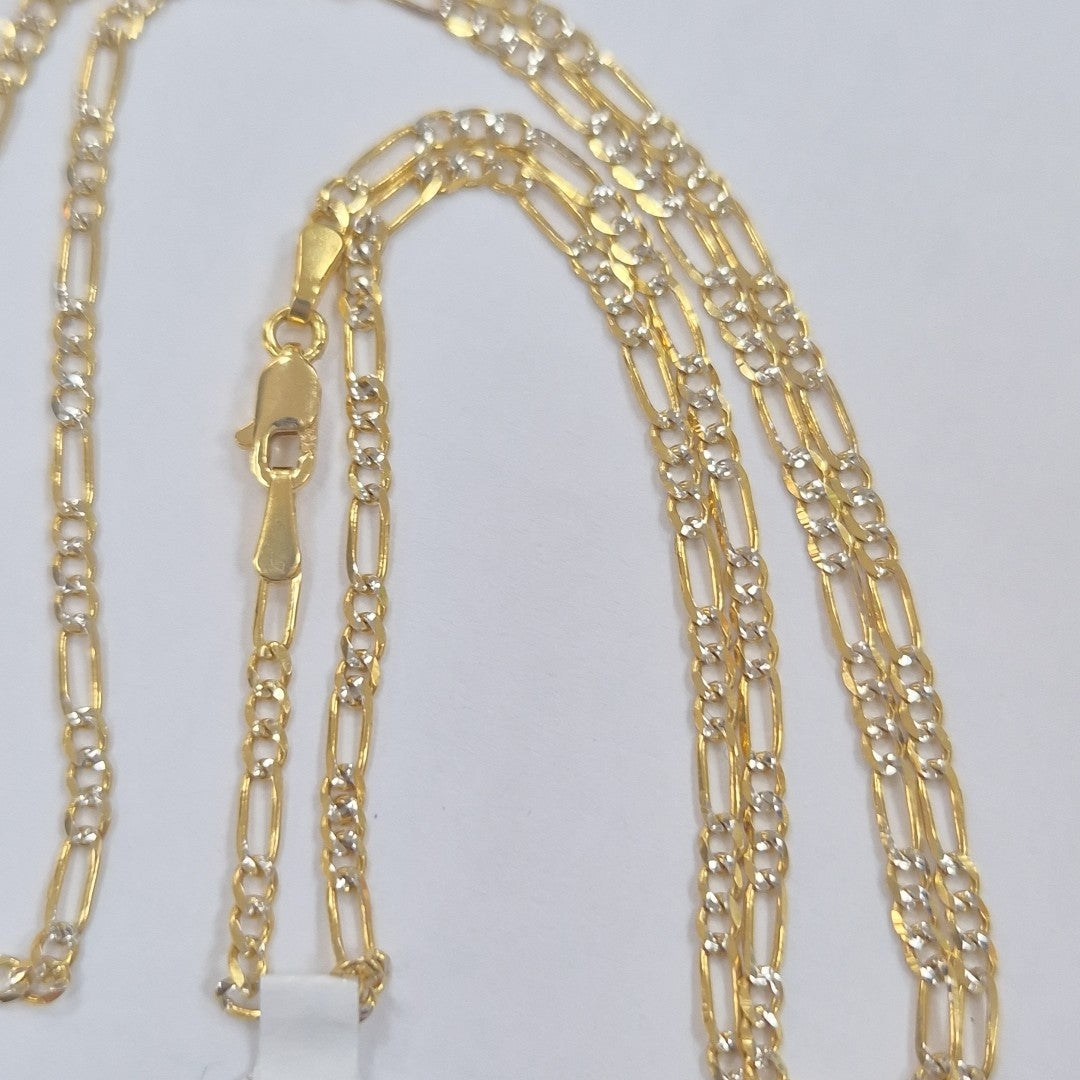 CADENA 3X1 DIAMANTADA 14K 55 CM 5 GR (NUEVO)