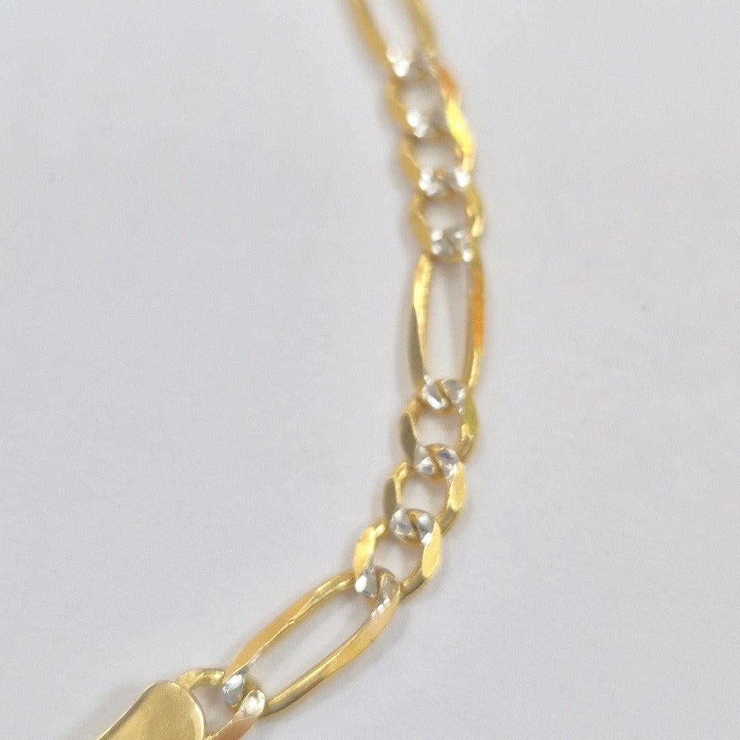 PULSERA 3X1 DIAMANTADA 14K 21 CM 5.2 GR (NUEVO)