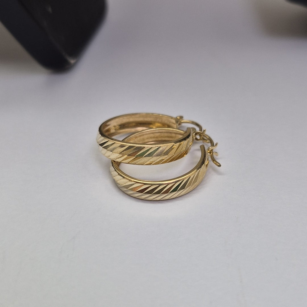 ARETES ARRACADAS LABRADAS 10K 2.2 GR (NUEVO)