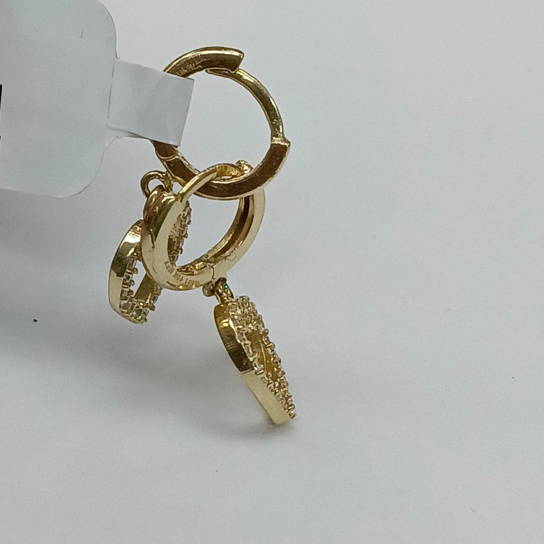 ARETES FIG CORAZON C CIRCONIAS 10K 2.5 GR (NUEVO)